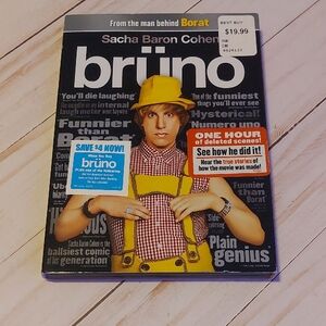 Brüno DVD with Yellow Hat Cover